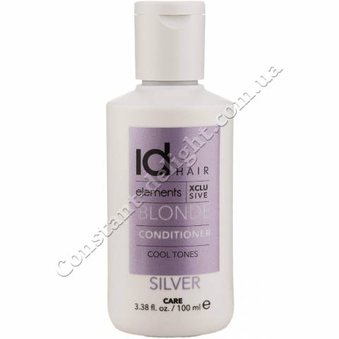 Кондиціонер для освітлення та блондірованних волосся IdHair Elements XCLS Blonde Silver Conditioner 100 ml