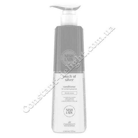 Кондиционер для осветленных и жирных волос с антижелтым эффектом Nishlady Touch of Silver Conditioner 503 ml