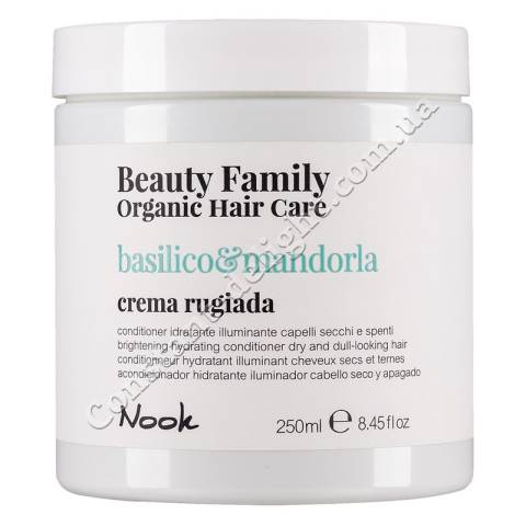 Кондиціонер для зволоження та блиску сухого та тьмяного волосся Nook Beauty Family Basilico Mandorla Conditioner 250 ml