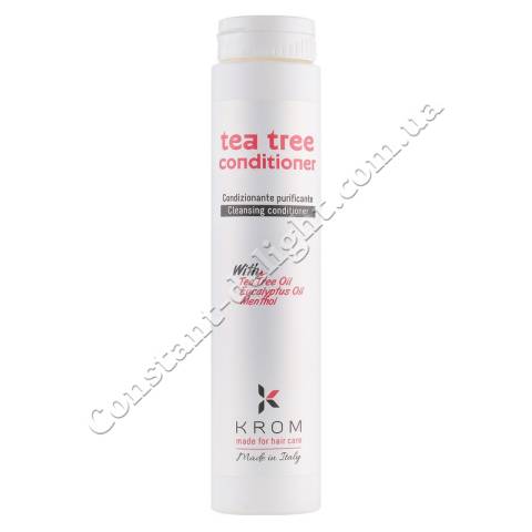 Кондиционер для волос очищающий с маслом чайного дерева, маслом эвкалипта и ментолом Krom Tea Tree Conditioner 250 ml