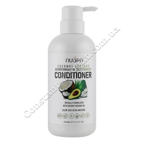 Кондиционер для волос с кокосом и авокадо Clever Hair Cosmetics Nuspa Coconut Avocado Conditioner 450 ml