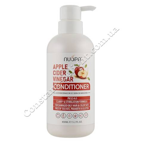 Кондиционер для волос с яблочным сидром Clever Hair Cosmetics Nuspa Apple Cider Vinegar Conditioner 450 ml