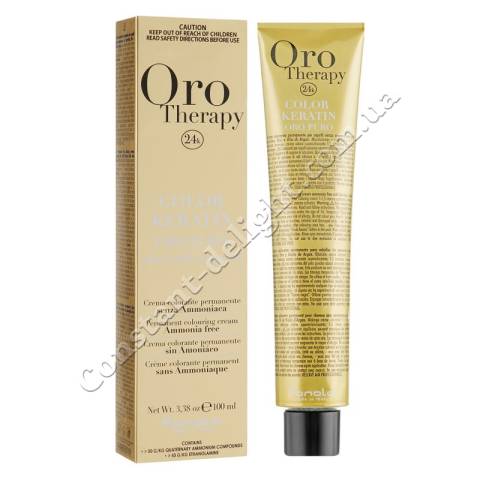 Крем-фарба для волосся без аміаку з кератином та золотом Fanola Oro Therapy Color Keratin 100 ml