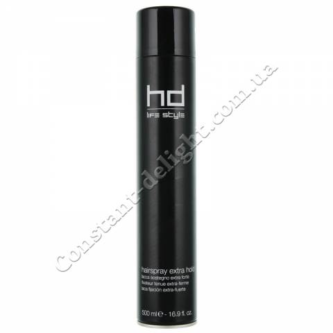 Лак для волосся екстрасильної фіксації FarmaVita HD Life Style Hair Spray Extra Hold 500 ml (фото 2)