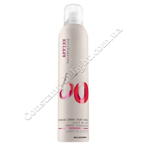 Лак для волосся без газу з еластичною фіксацією Elgon Affixx 50 Finish Spray Flex Hold No Gas 350 ml