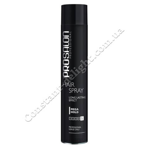 Лак для волосся екстрасильної фіксації Prosalon Hair Spray Mega Hold Long Lasting Effect 750 ml