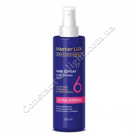Лак для волос ультрасильной фиксации Master LUX Professional Ultra Strong Hair Spray 250 ml