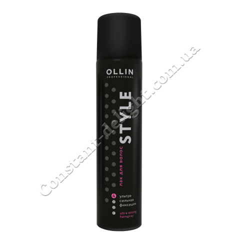 Лак для волосся УЛЬТРАСИЛЬНО фіксації Ollin Professional 500 ml