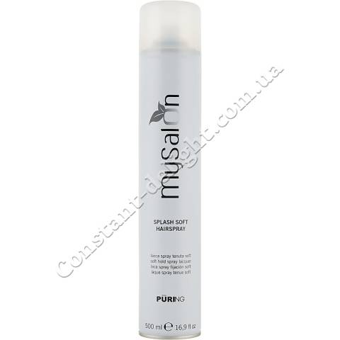 Лак легкого дії Puring MySalon Splash Soft Hairspray 500 ml