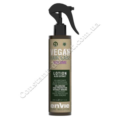 Лосьйон-спрей з екстрактом алое для надання об'єму тонкому та ламкому волоссю Envie Vegan Hair Care Volume Lotion Aloe Extract 200 ml