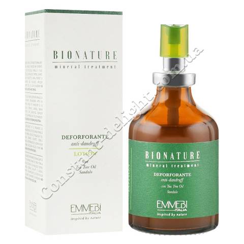 Лосьйон для волосся проти лупи з олією чайного дерева Emmebi Italia BioNatural Mineral Treatment Anti-Dandruff Lotion 50 ml