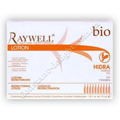 Лосьйон в ампулах для реструктуризації волосся Raywell ВІО Hidra Restructuring Lotion 10x10 ml