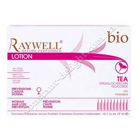Лосьон женский против выпадения волос Raywell Bio Tea Lotion 10x10 ml