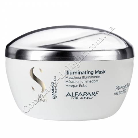 Маска для блеска волос с микрокристалами ALFAPARF Semi Di Lino Diamond Illuminating Mask 200 ml