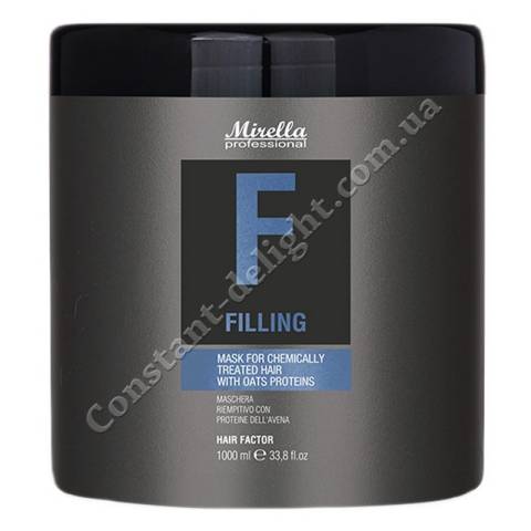 Маска для хімічно обробленого волосся з протеїнами вівса Mirella Professional F Filling Mask 1000 ml