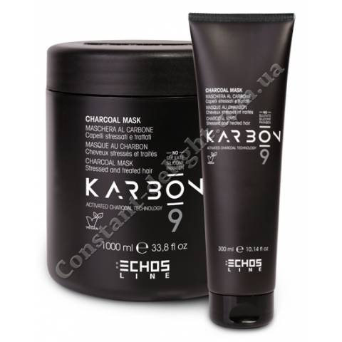 Маска для волос с активированным углем Echosline Charcoal 300 ml 
