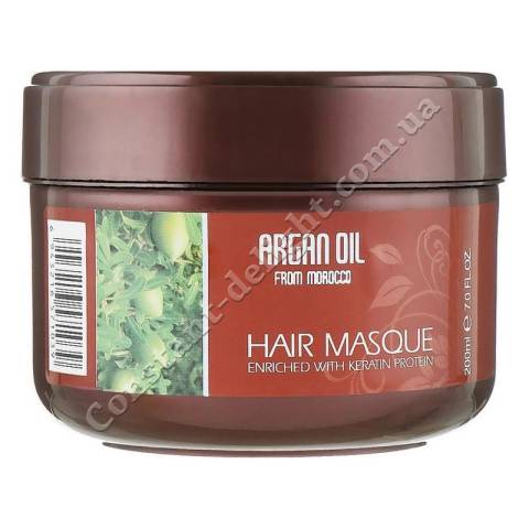 Маска для волосся з протеїнами та кератином Clever Hair Cosmetic Argan Oil From Morocco With Keratin Protein Mask 200 ml