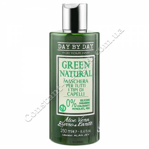 Маска для всіх типів волосся з алое вера і маслом каріте Alan Jey Green Natural Hair Mask 250 ml