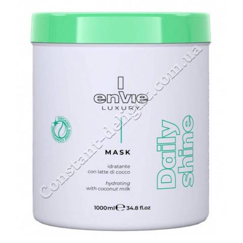 Маска щоденна для блиску та зволоження волосся з кокосовим молочком Envie Daily Shine Hydrating Mask 1000 ml