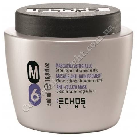 Маска с антижёлтым эффектом для осветлённых и седых волос Echosline 500 ml