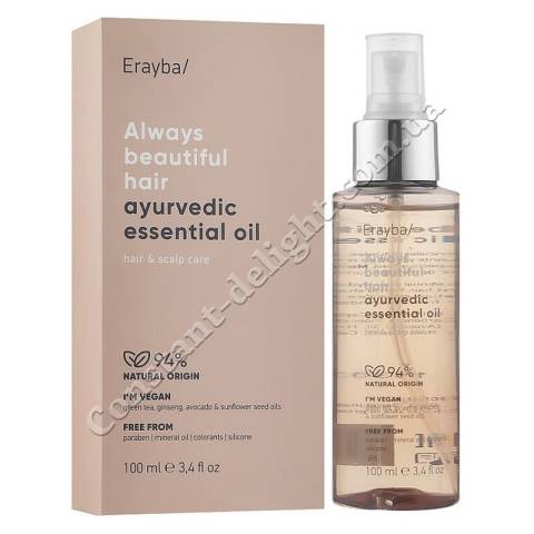 Олія для блиску та зміцнення волосся Erayba Always Beautiful Hair Ayurvedic Essential Oil 100 ml