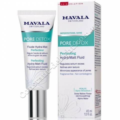 Матирующий гидро флюид для лица Mavala Pore Detox Perfecting Hydra-Matt Fluid 45 ml