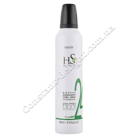 HS Milano Emmedi 24 Extra Strong Modeling Foam Моделирующий мусс для волос сильной фиксации 300 ml
