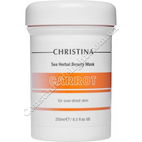 Морквяна маска для сухої, роздратованої й чутливої ​​шкіри Christina Sea Herbal Beauty Mask Carrot 250 ml