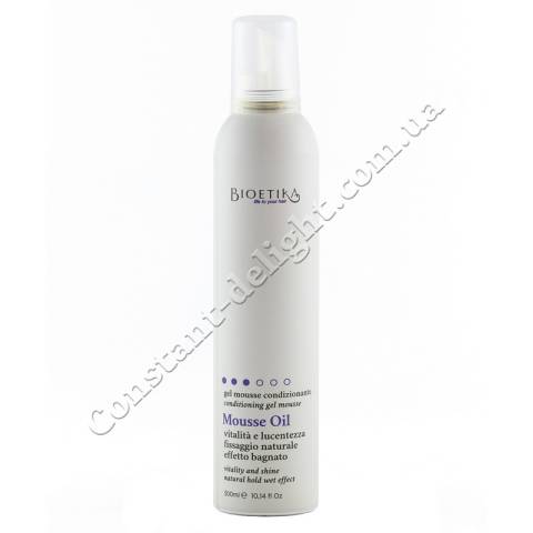 Мус масло для надання волоссю мокрого ефекту натуральної фіксації Bioetika Mousse Oil Wet Effect 300 ml