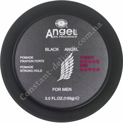 Мужская помада для волос сильной фиксации Angel Professional Black Angel Pomade Strong Hold 100 ml