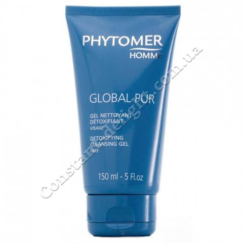 Мужской очищающий гель для лица для выведения токсинов Phytomer Homme Global Pur Detoxing Cleansing Gel 150 ml