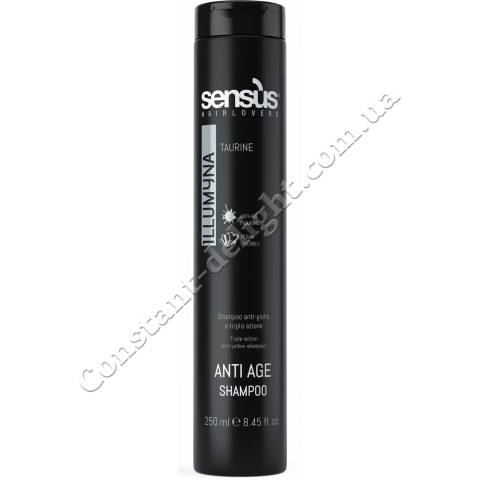 Мужской шампунь тройного действия против желтизны волос Sens.us Anti-Age Shampoo 250 ml