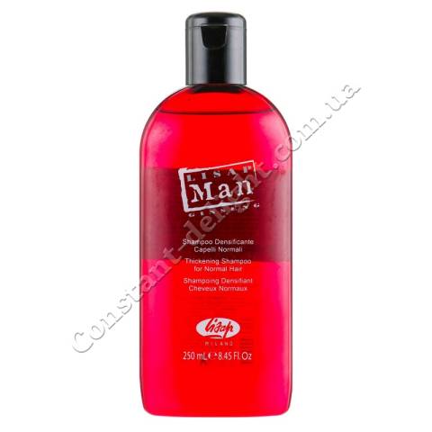Мужской уплотняющий шампунь для нормальных волос Lisap Man Thickening Shampoo for Normal Hair 250 ml