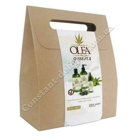 Набор для блеска волос Dott. Solari Olea Green Take Away (2x300 ml)+100 ml
