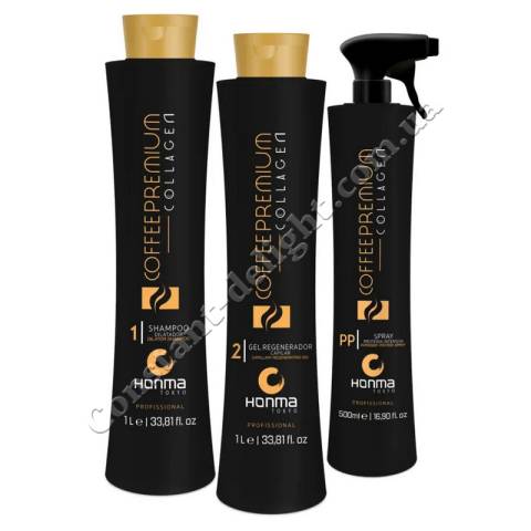 Набір для колагенного випрямлення та відновлення волосся Tokyo Coffee Premium Collagen Kit 50 ml+25 ml+50 ml