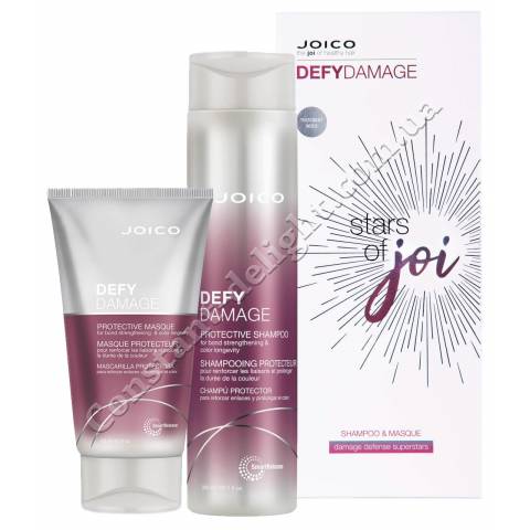 Набір для м'якого очищення волосся шампунь + маска Joico Stars Of Joi Defy Damage Shampoo & Masque Treatment 300 + 150 ml