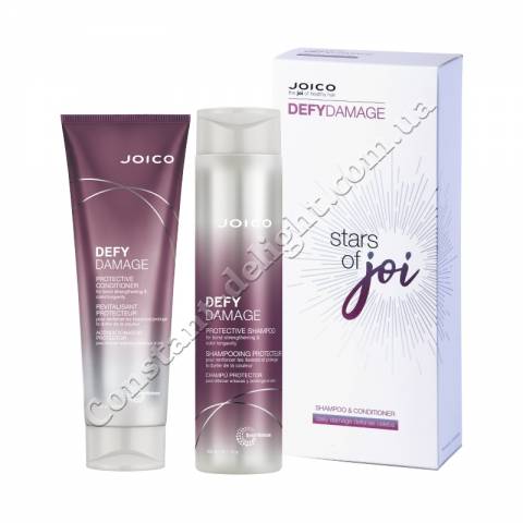 Набір для м'якого очищення волосся шампунь + кондиціонер Joico Stars Of Joi Defy Damage Shampoo & Conditioner 300 + 250 ml
