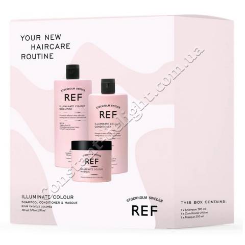Набор для окрашенных волос (шампунь+кондиционер+маска) REF Care Routine Illuminate Colour 285/245/250 ml