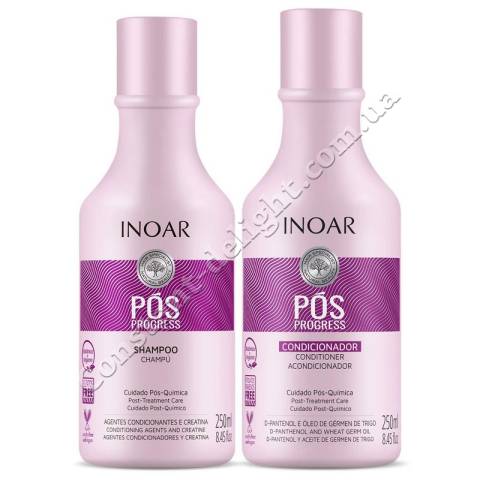 Набор для продления эффективности процедуры выпрямления волос Inoar POS Progress Kit Especial 2x250 ml