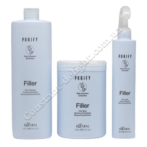 Kaaral Purify Filler Kit Набор для волос с кератином(2x1000 ml)+300 ml