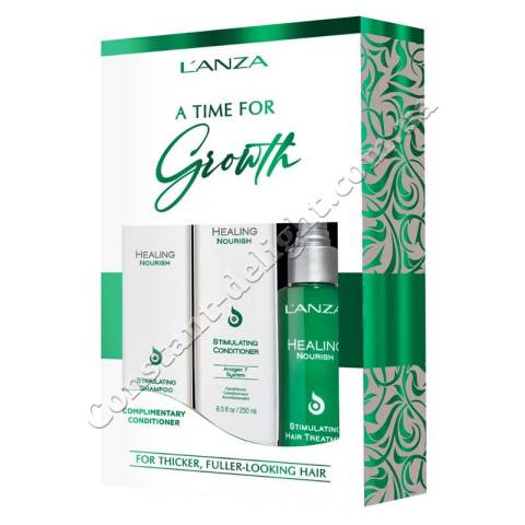 Набор для восстановления и стимулирования роста волос L'anza Healing Nourish Stimulating Holiday Trio Box
