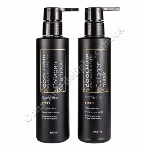 Набір Колагенові обгортання волосся CoolHair Collagen Shampoo 300 ml + Collagen Mask 300 ml
