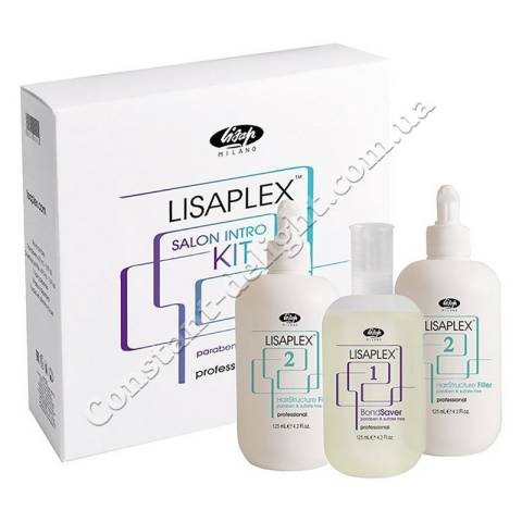 Набір засобів захисту та відновлення волосся Lisap Lisaplex Salon Intro Kit 3x125 ml