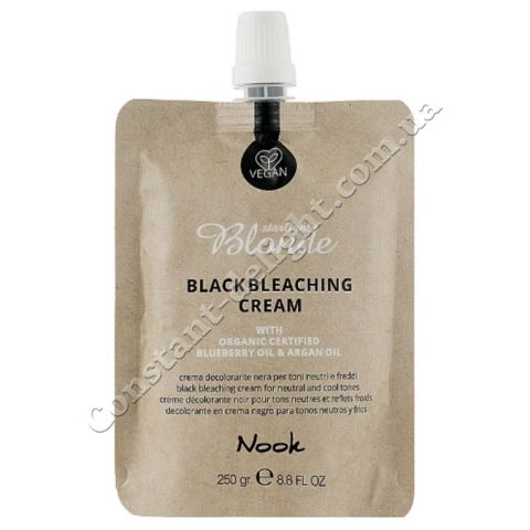 Nook Black Bleaching Cream Осветляющий крем для волос Черный 250 ml