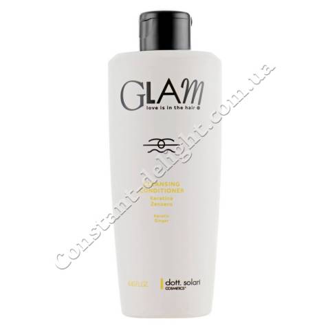 Що очищає кондиціонер для волосся з кератином і імбиром Dott. Solari Glam Cleansing Conditioner 250 ml
