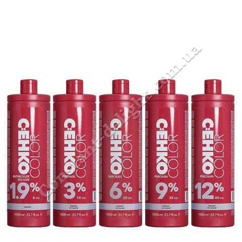 Оксидант для волос C:EHKO Color Cocktail Peroxan 1,9%, 3%, 6%, 9%, 12% 1000 ml