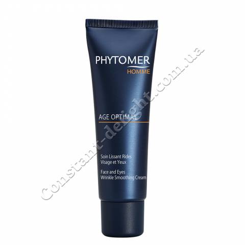Омолоджуючий крем для обличчя та контуру очей для чоловіків Phytomer Age Optimal Face And Eyes Wrinkle Smoothing Cream 50 ml