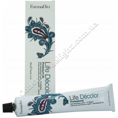 М'який освітлюючий крем FarmaVita Life Decolor Professional Cream 150 ml