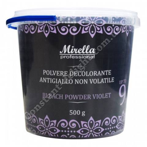 Осветляющая фиолетовая пудра для волос с антижелтым эффектом Mirella 9+ Bleach Powder Violet 500 g