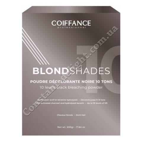 Пудра, що освітлює, з активованим вугіллям до 10-ти рівнів Coiffance Professionnel Blondshades Black Bleaching Powder 500 g